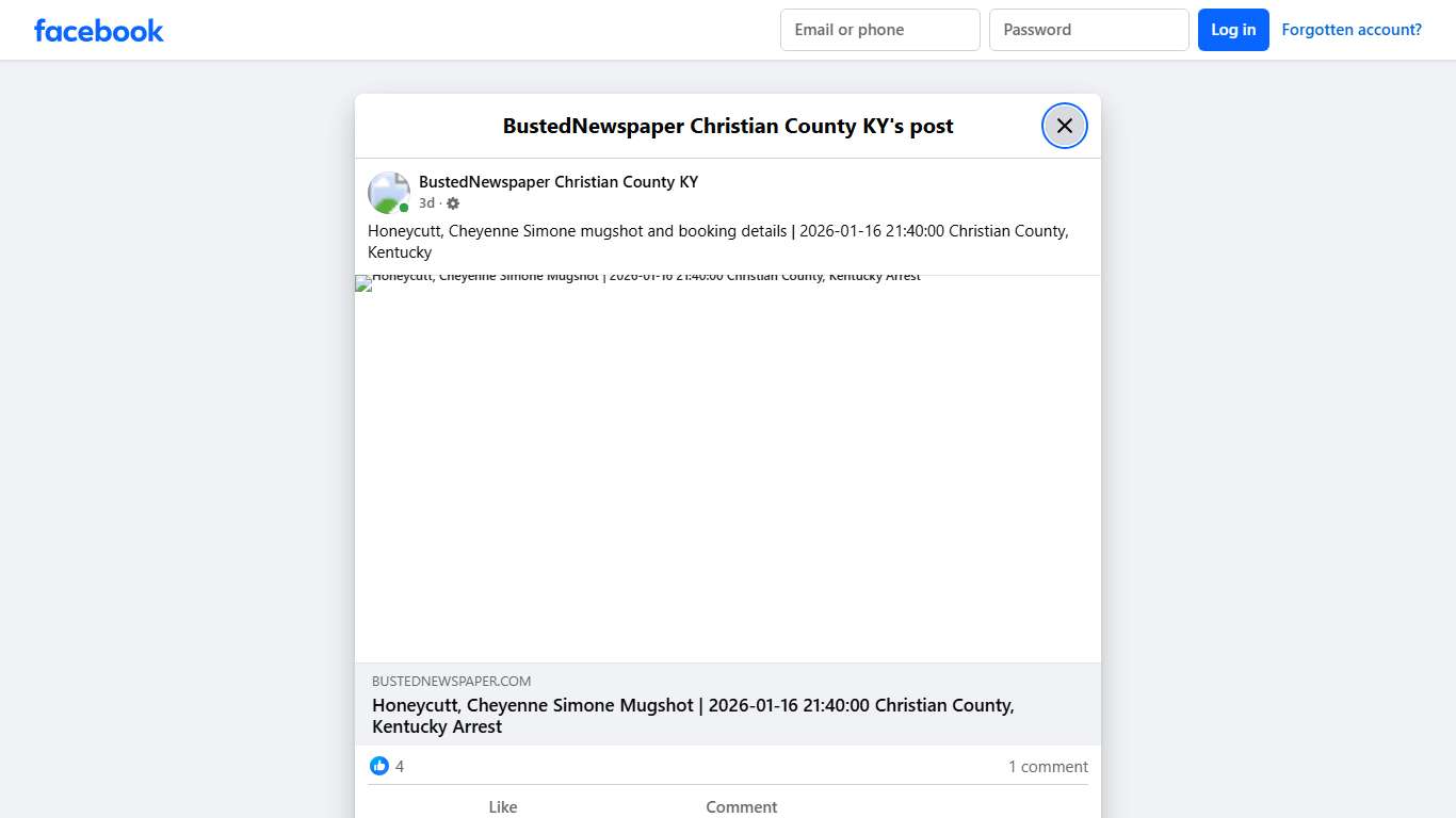 Honeycutt, Cheyenne... - BustedNewspaper Christian County KY | Facebook