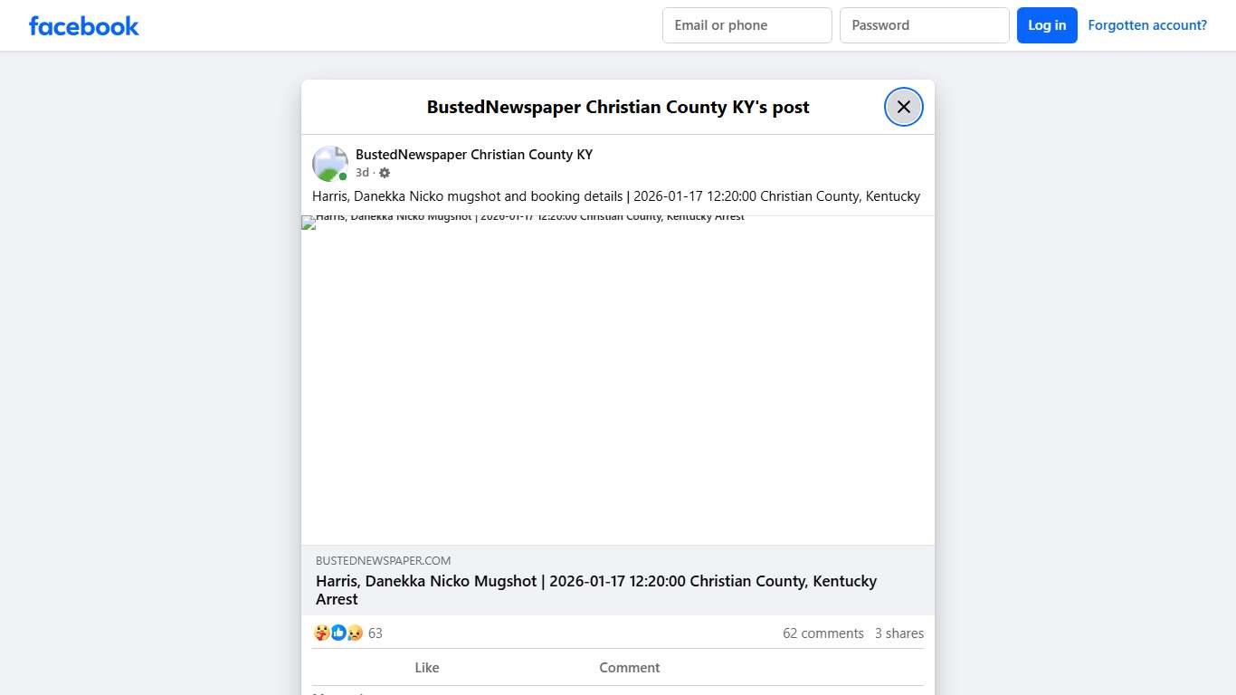 Harris, Danekka... - BustedNewspaper Christian County KY | Facebook